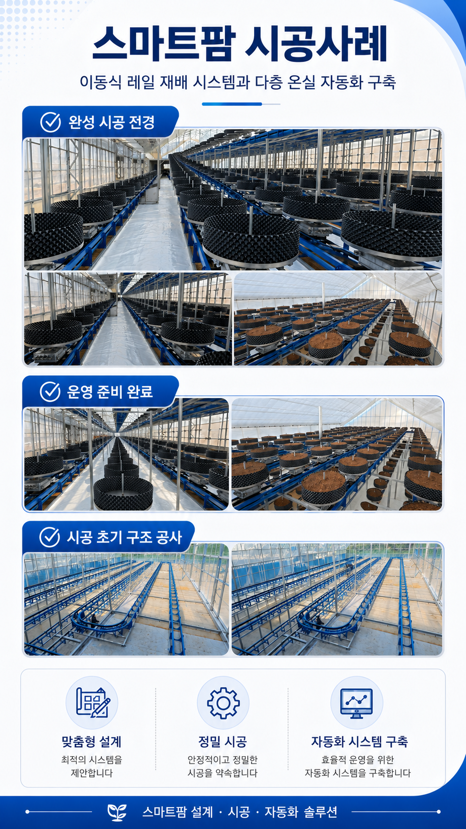 이동식 레일 재배 시스템 시공사례